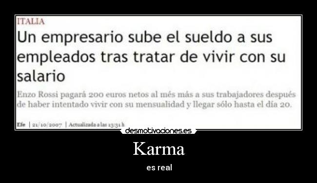 Karma - es real
