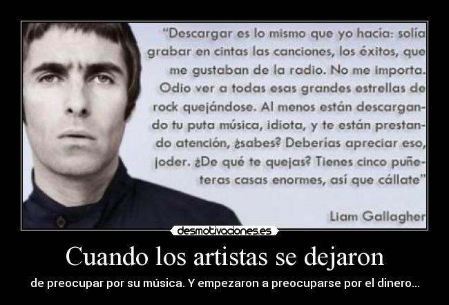 Cuando los artistas se dejaron -