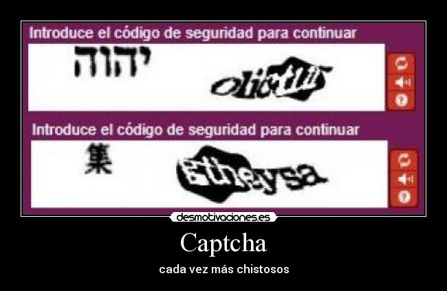 Captcha - cada vez más chistosos