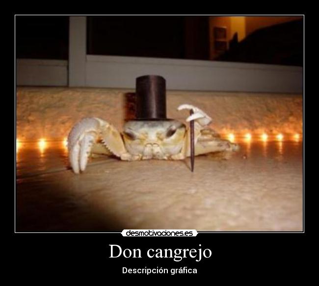 Don cangrejo - Descripción gráfica