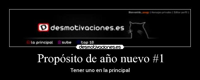 Propósito de año nuevo #1 -