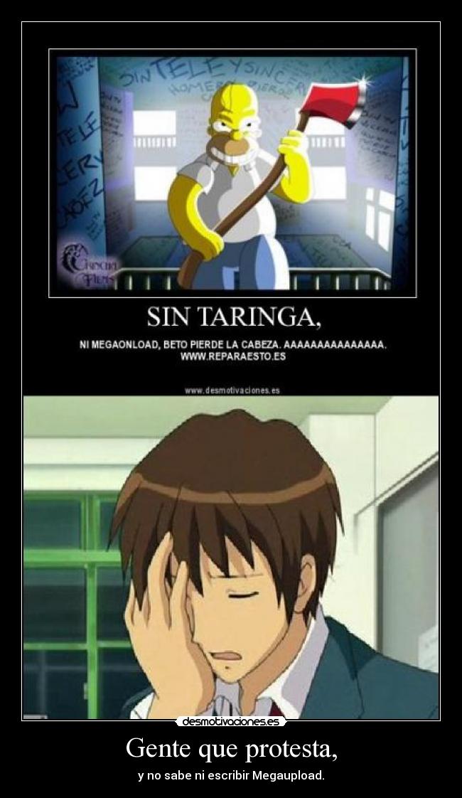 Gente que protesta, -