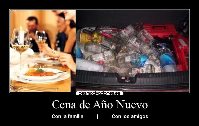 carteles cena ano nuevo desmotivaciones
