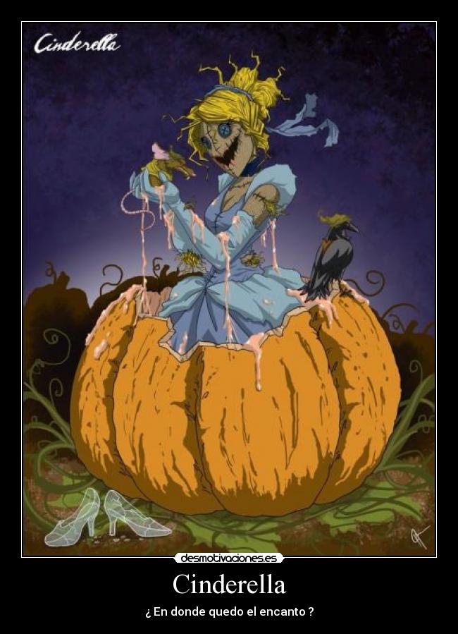 carteles cinderella cenicienta terror princesas desmotivaciones