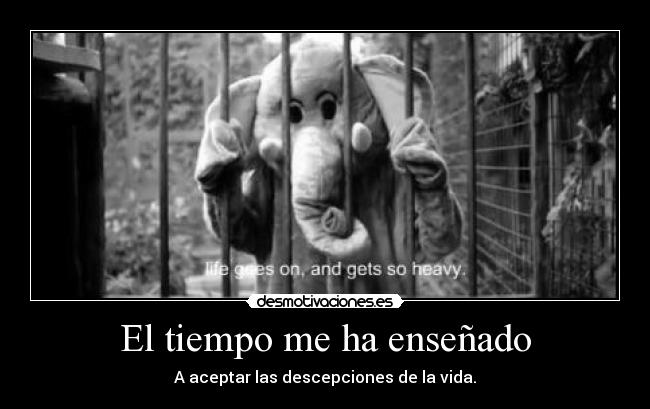 El tiempo me ha enseñado -