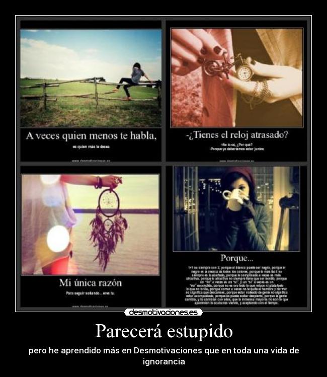 Parecerá estupido - pero he aprendido más en Desmotivaciones que en toda una vida de ignorancia