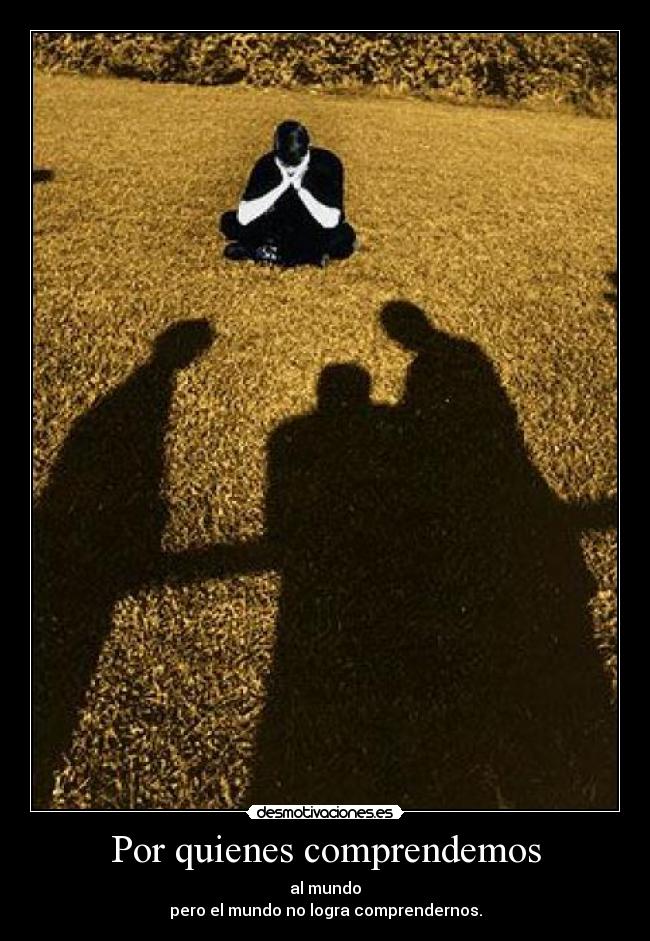 Por quienes comprendemos -