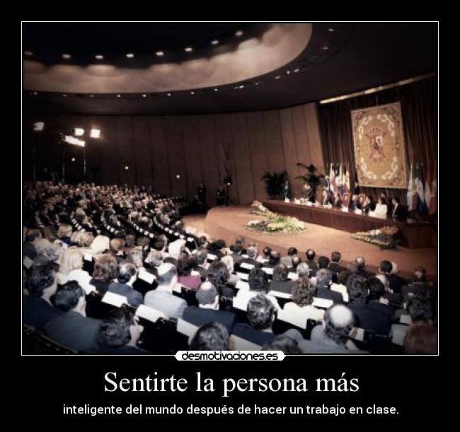 Sentirte la persona más -