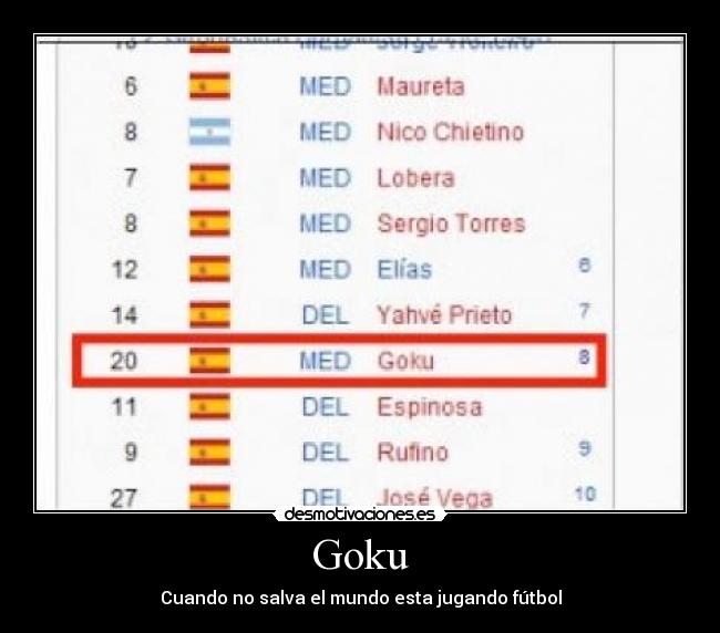 carteles goku futbol tiempo libre jajaja dbz desmotivaciones