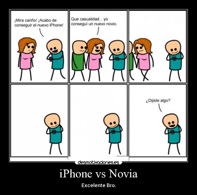 iPhone vs Novia - Excelente Bro.
