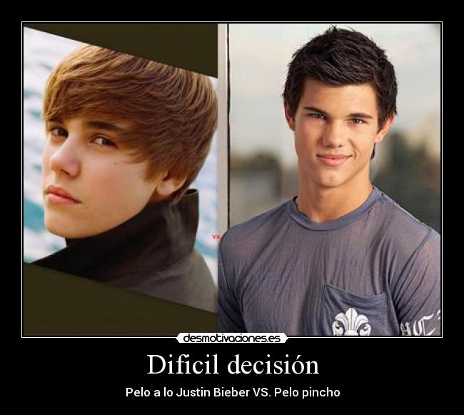 Dificil decisión - Pelo a lo Justin Bieber VS. Pelo pincho