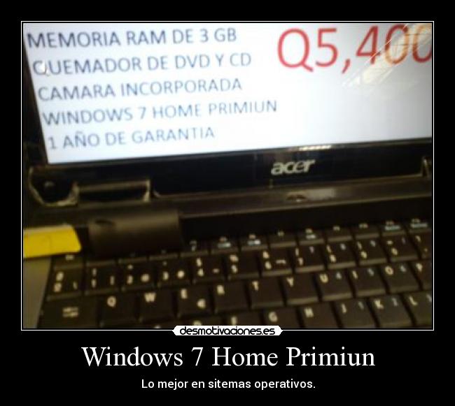 Windows 7 Home Primiun - Lo mejor en sitemas operativos.