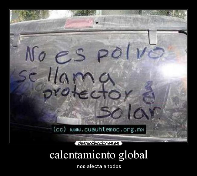 calentamiento global - nos afecta a todos
