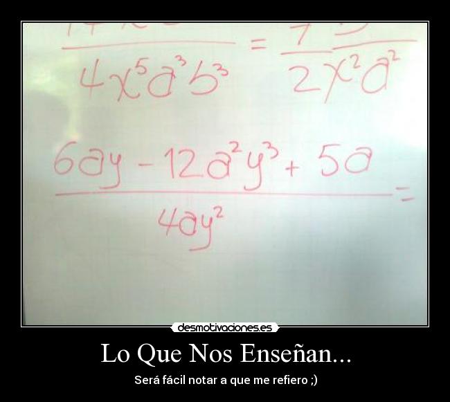 Lo Que Nos Enseñan... -