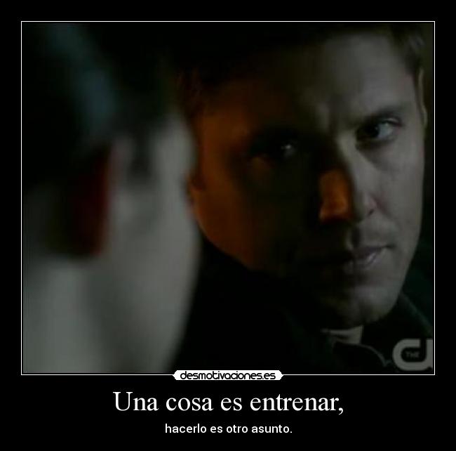 Una cosa es entrenar, - hacerlo es otro asunto.