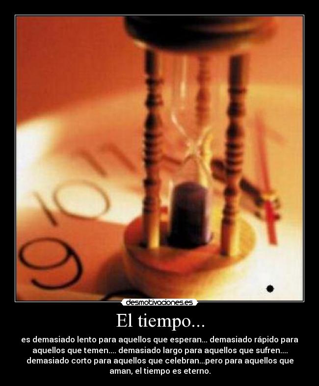 El tiempo... -