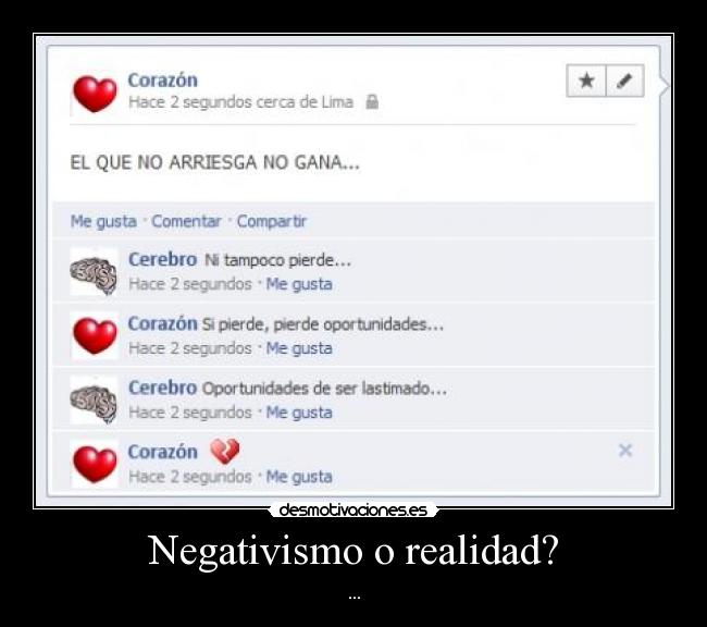 Negativismo o realidad? -