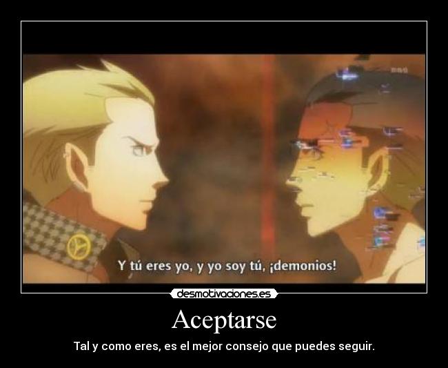 carteles aceptarse persona4 desmotivaciones