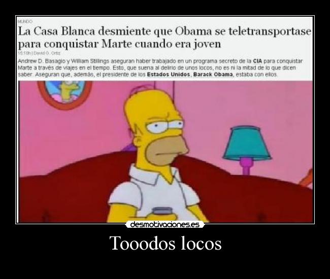 carteles locura homer simpson noticia eeuu obama desmotivaciones