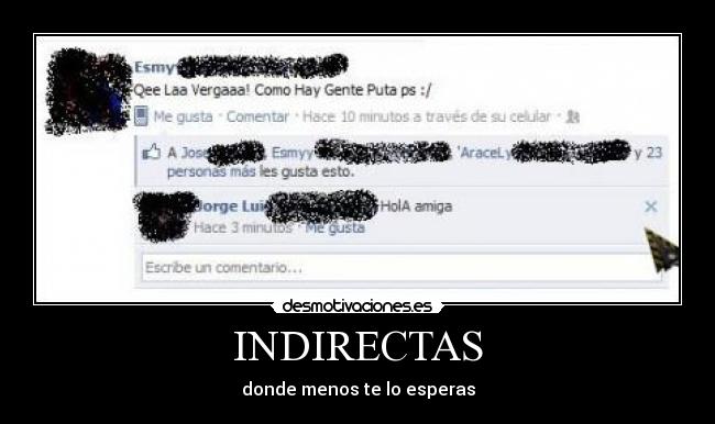 INDIRECTAS - donde menos te lo esperas