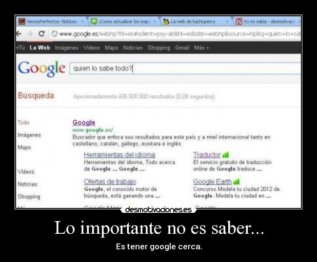 Lo importante no es saber... - 