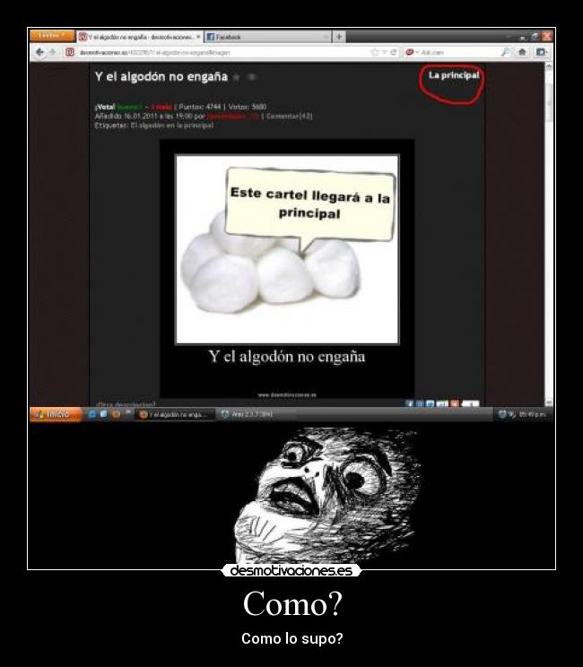 Como? - Como lo supo?