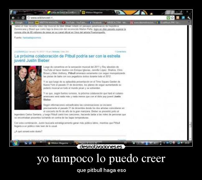 yo tampoco lo puedo creer - que pitbull haga eso