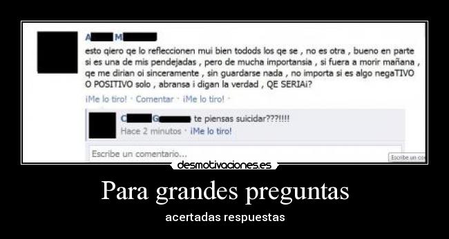 carteles preguntas desmotivaciones