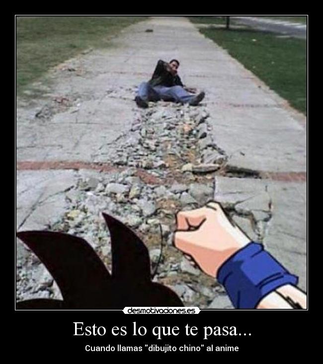 carteles dragon ball goku golpea pendejo ignorante desmotivaciones