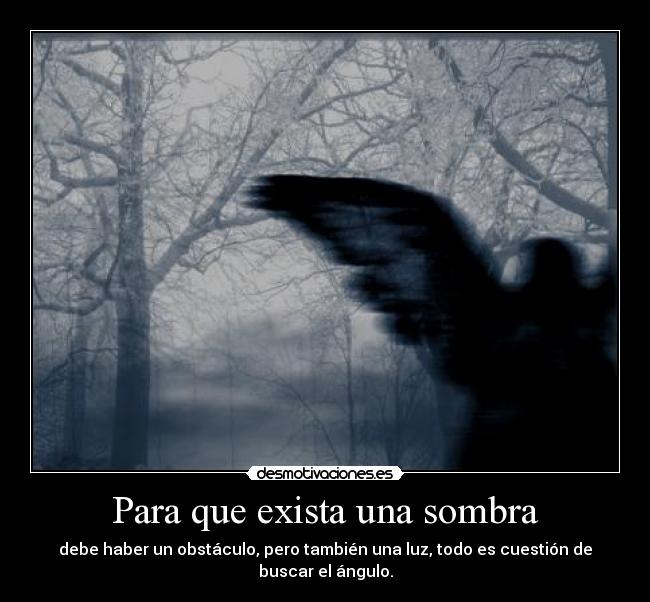 Para que exista una sombra -