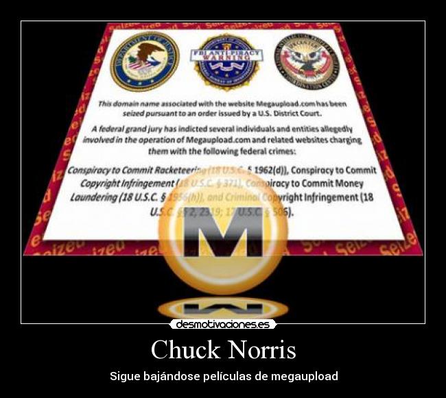 Chuck Norris - Sigue bajándose películas de megaupload