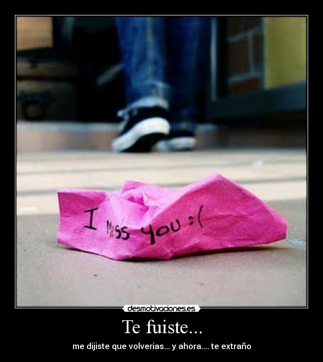 Te fuiste... - 