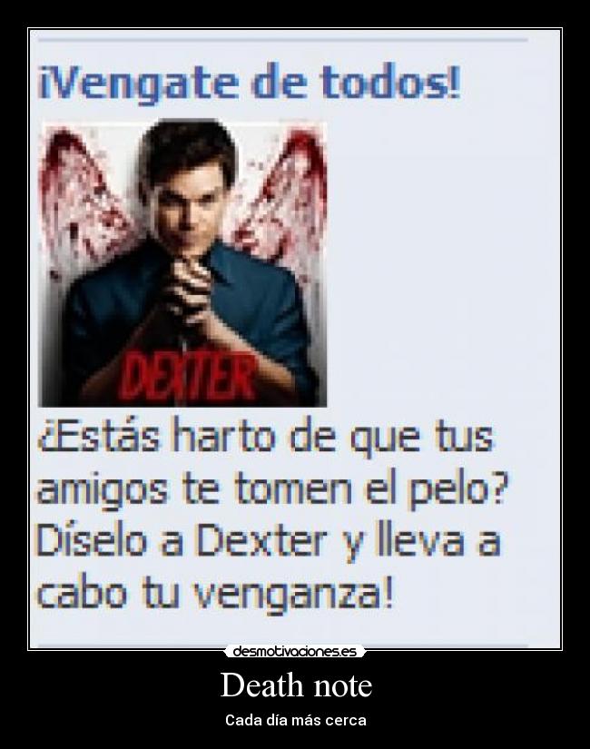 carteles death note kira dexter facebook publicidad desmotivaciones