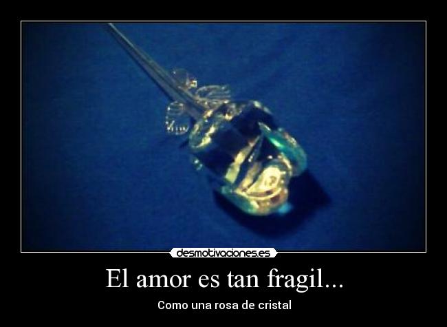 El amor es tan fragil... -