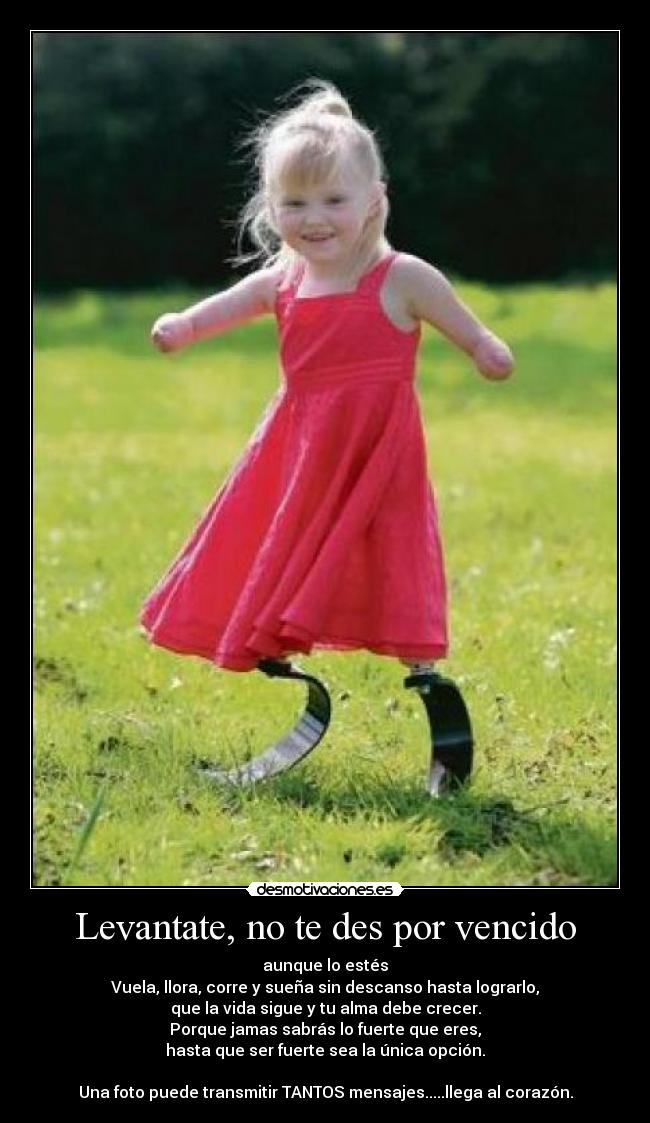 Levantate, no te des por vencido -