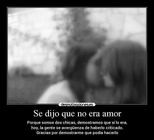 Se dijo que no era amor -