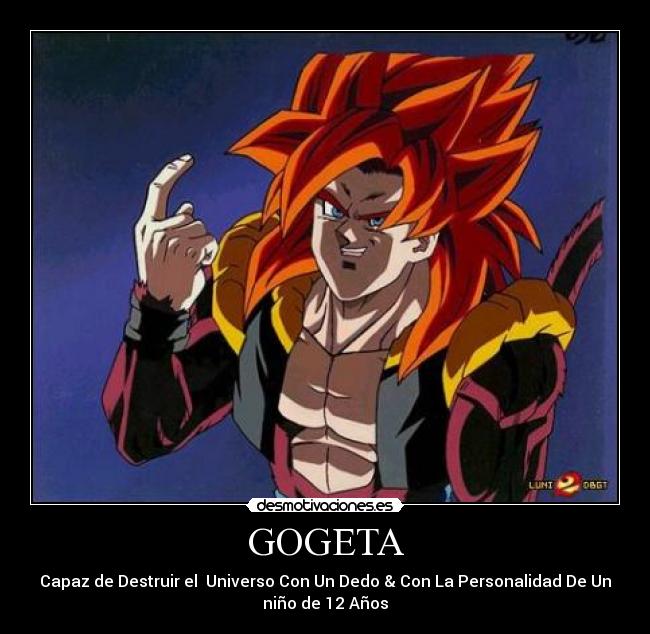 carteles gogeta dragon ball ssj4 desmotivaciones