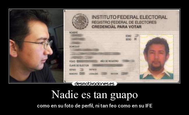 Nadie es tan guapo -