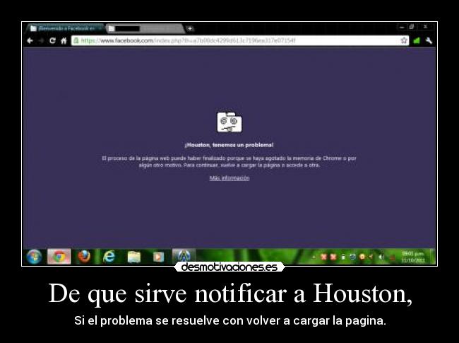 De que sirve notificar a Houston, - 