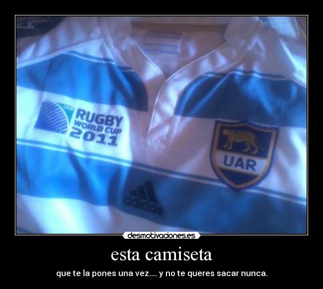 esta camiseta - que te la pones una vez.... y no te queres sacar nunca.