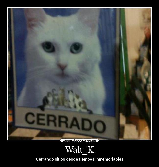 Walt_K - Cerrando sitios desde tiempos inmemoriables