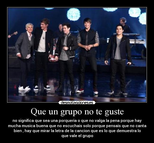 Que un grupo no te guste -