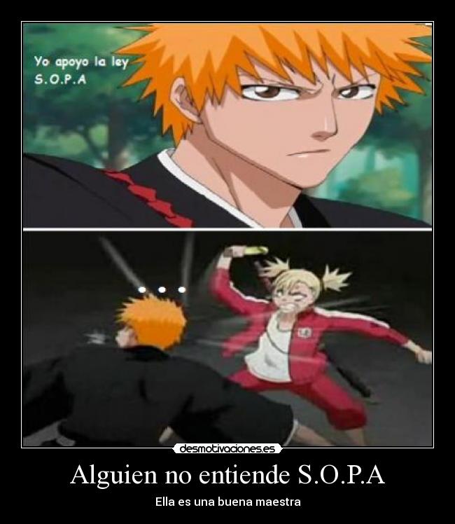 Alguien no entiende S.O.P.A - Ella es una buena maestra