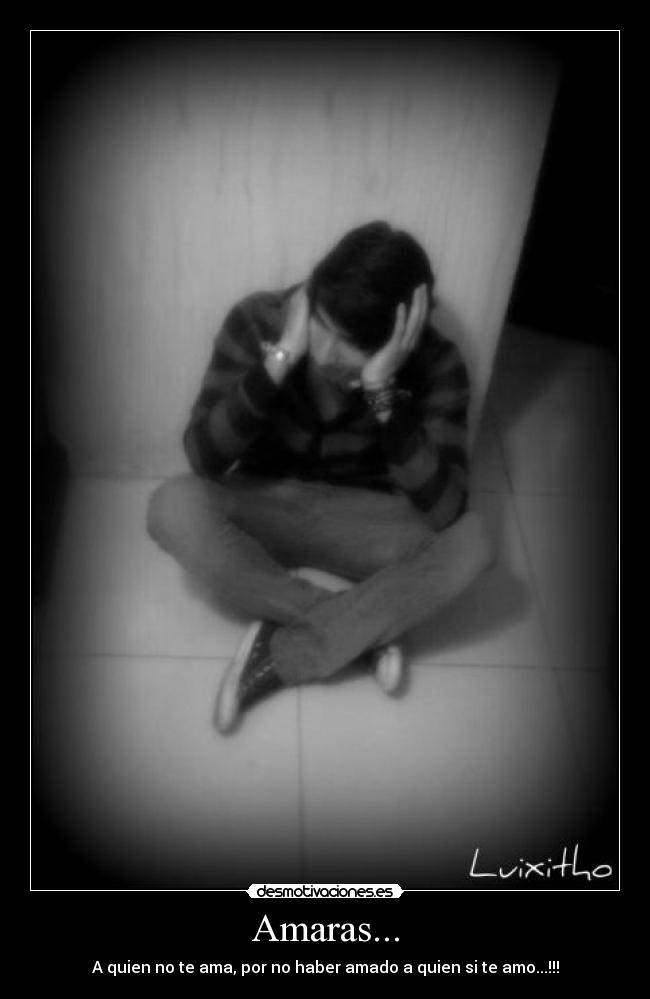 Amaras... - A quien no te ama, por no haber amado a quien si te amo...!!!