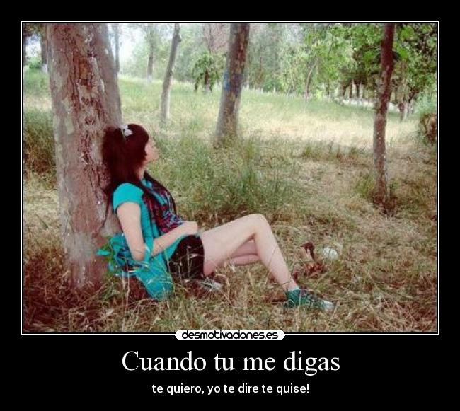 Cuando tu me digas - te quiero, yo te dire te quise!