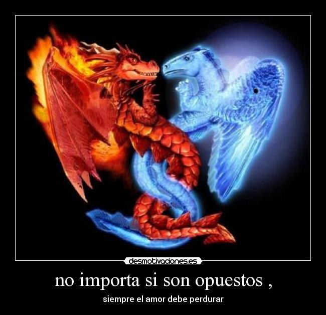 no importa si son opuestos , - siempre el amor debe perdurar