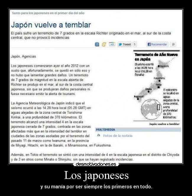 Los japoneses - y su manía por ser siempre los primeros en todo.