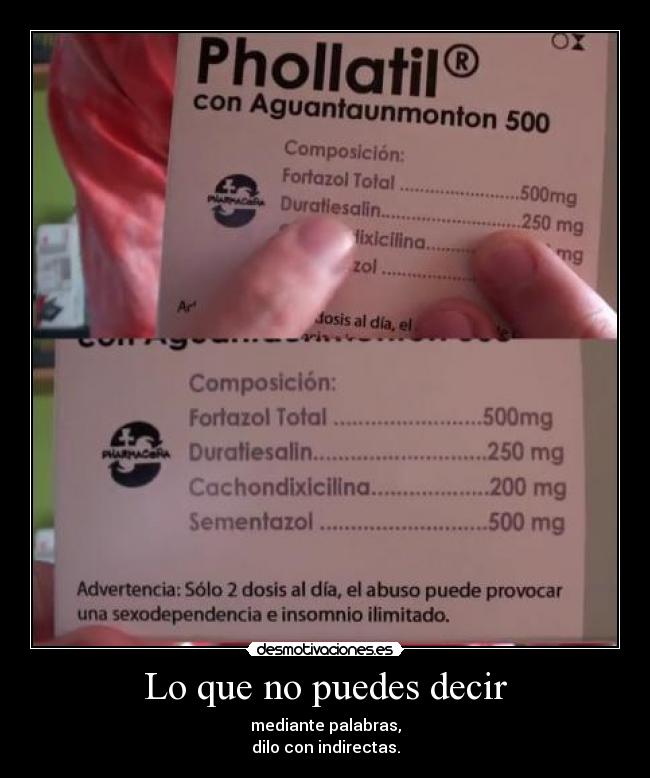 Lo que no puedes decir -