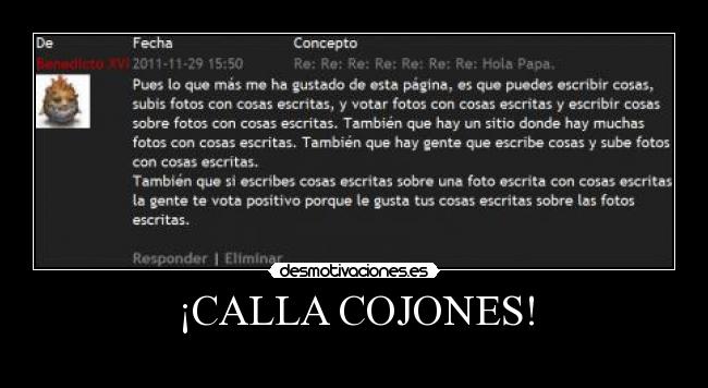 ¡CALLA COJONES! - 