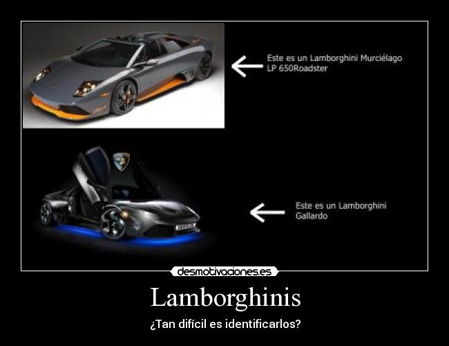 Lamborghinis - ¿Tan difícil es identificarlos?